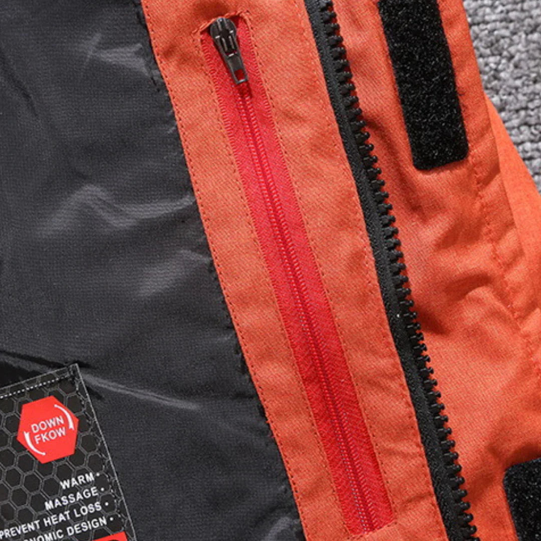 Heren winterjas met verlengde zoom